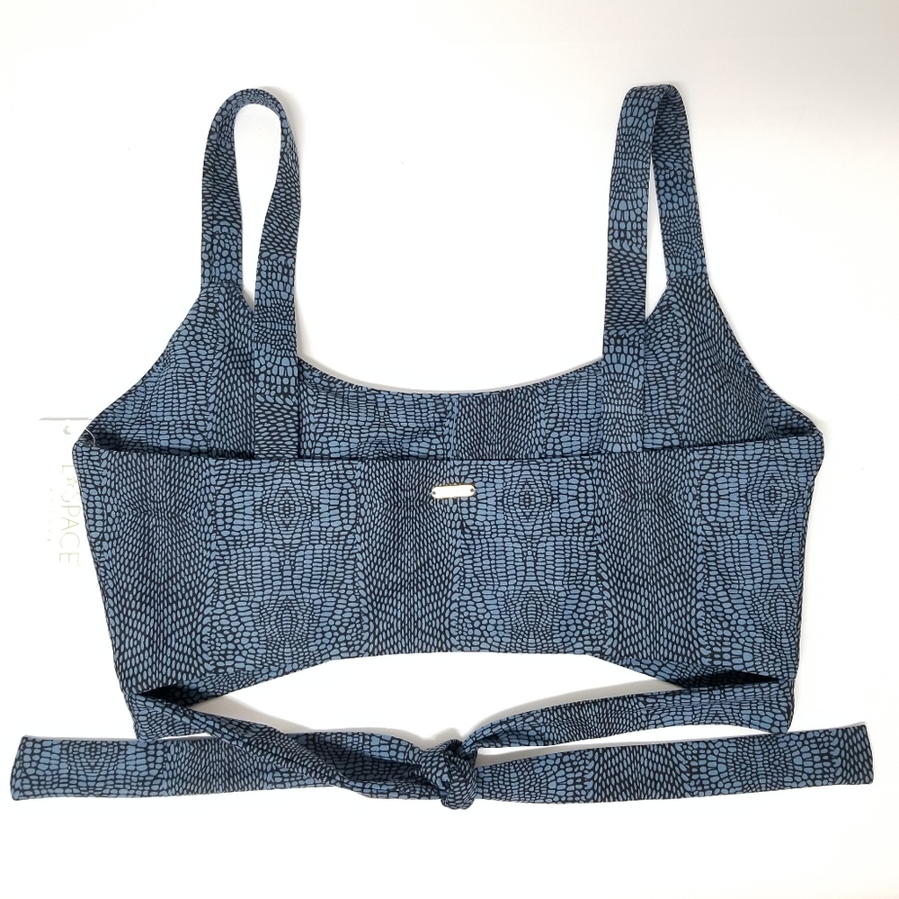 L*Space Active Lets Croc About It Beau Athletic Sports Bra Teal Sz L NWT - Picture 6 of 15